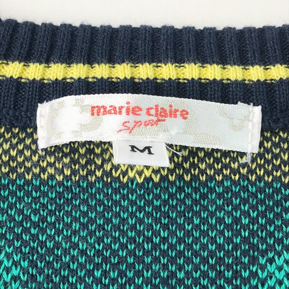 サイズ：M marie claire sport マリクレール スポール  ニットベスト ドット柄 ネイビー系 [240001856546] ゴルフウェア レディース ストスト