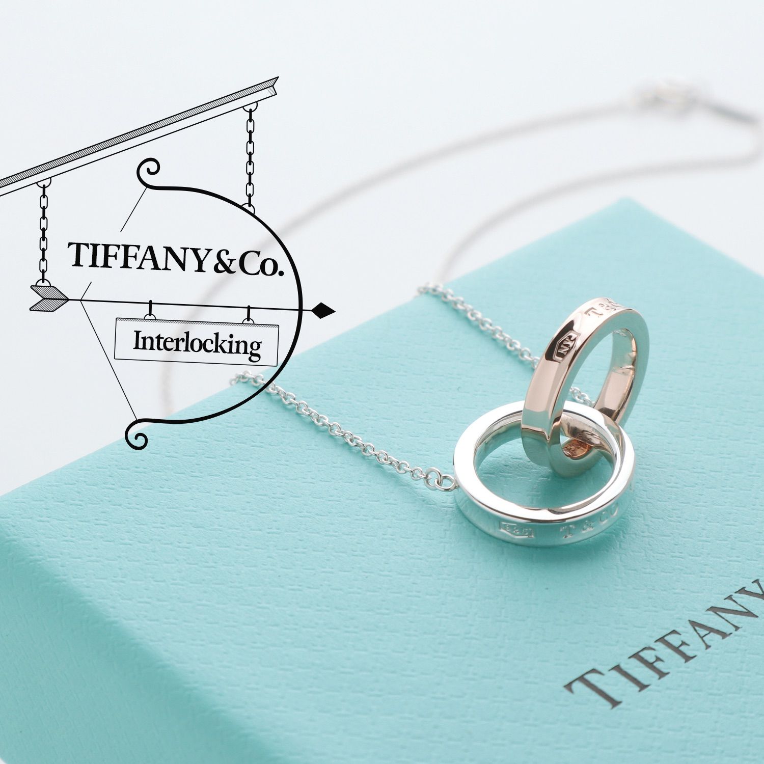 ソルボワ 極美品 ティファニー TIFFANY インターロッキング ネックレス