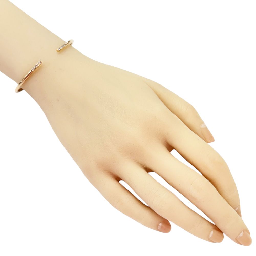 ティファニー メトロワイヤー バングル 18金 K18ピンクゴールド ダイヤモンド レディース TIFFANY-Co. ティファニー