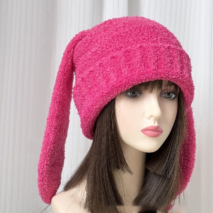 【コロッケ】Jacquemus ピンク キャップ付きニット帽 コロッケ】Jacquemus ピンク キャップ付きニット帽 ピンク系