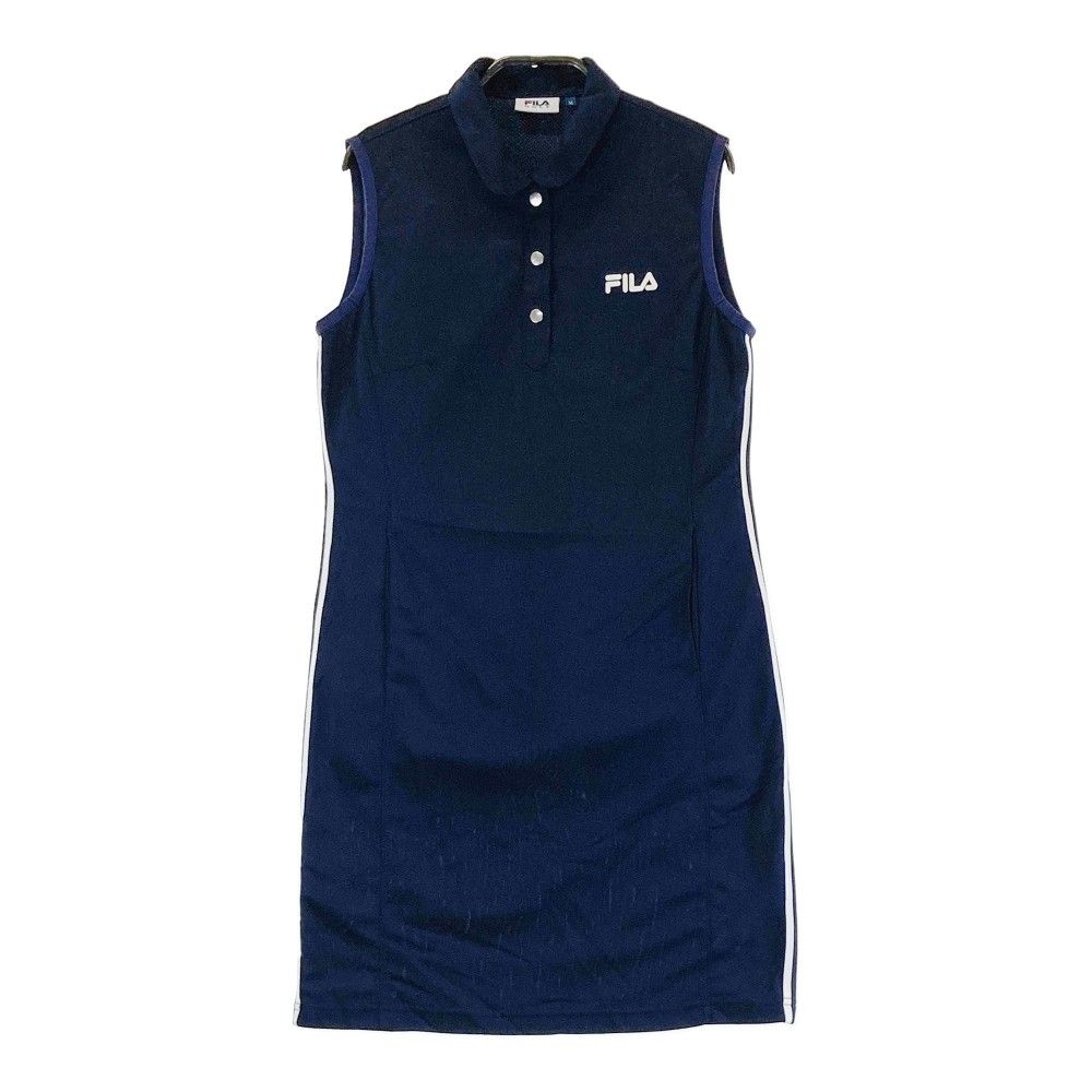 POLO GOLF ネイビー ワンピース サイズ：M FILA GOLF フィラゴルフ ノースリーブポロワンピース