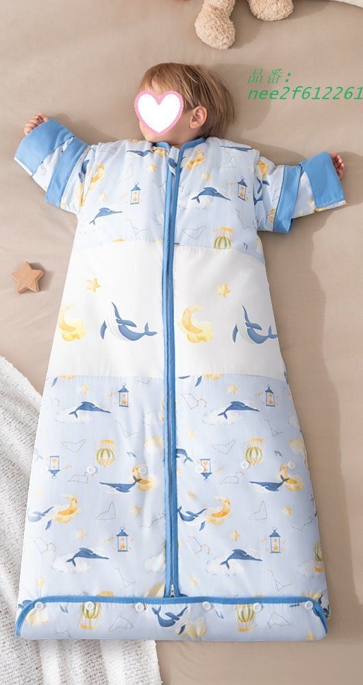 スリーパー 厚手 赤ちゃん 子ども ベビー 寝袋 掛け布団芯取り外し可 柔らかい 保温 寝冷え防止 通気速乾 子供 袖外せ 春秋冬用 nee2f612261