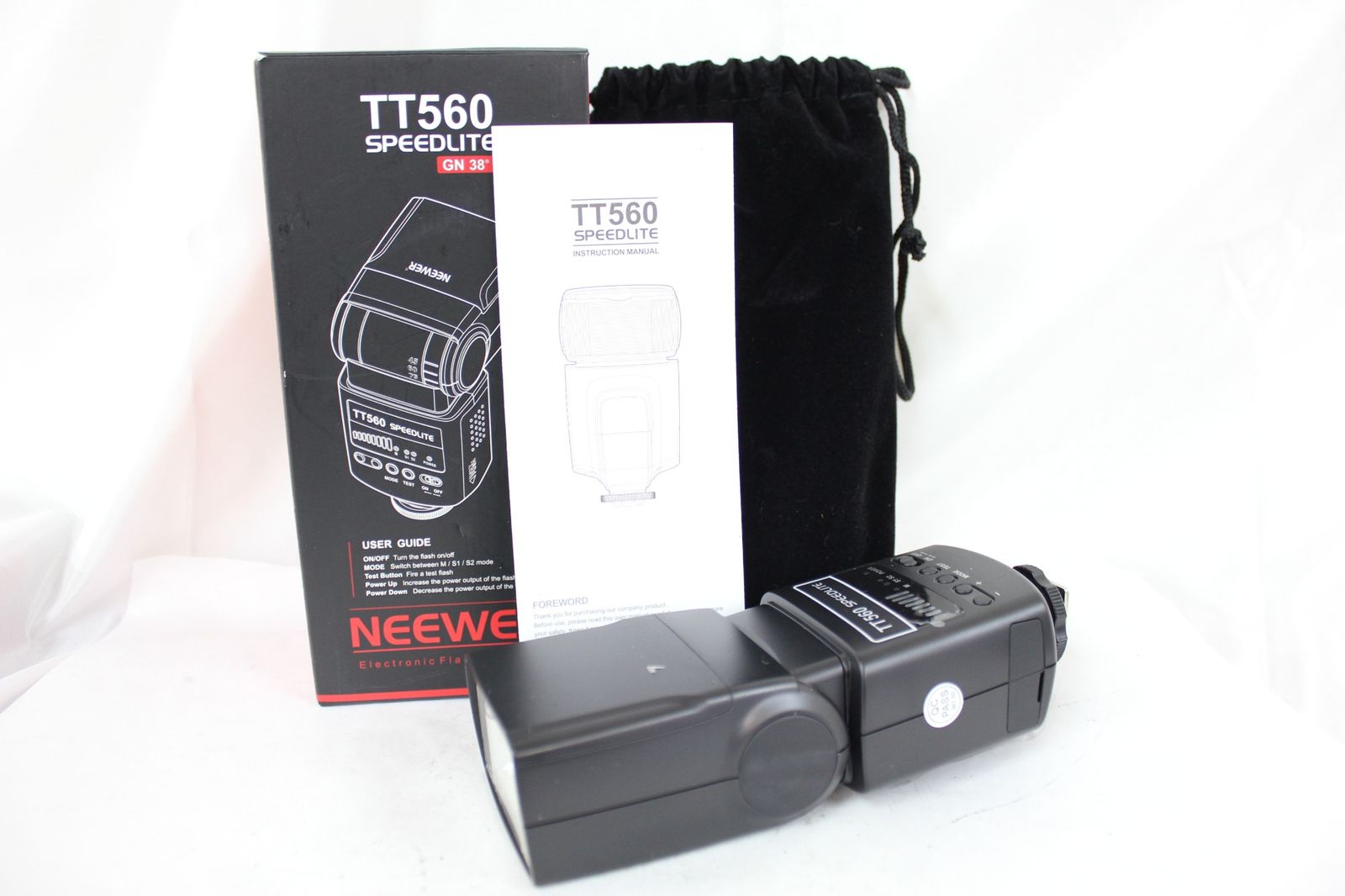 返品保証 元 き NEEWER TT560 Speedlite ソフトケース付き フラッシュ ストロボ M6244