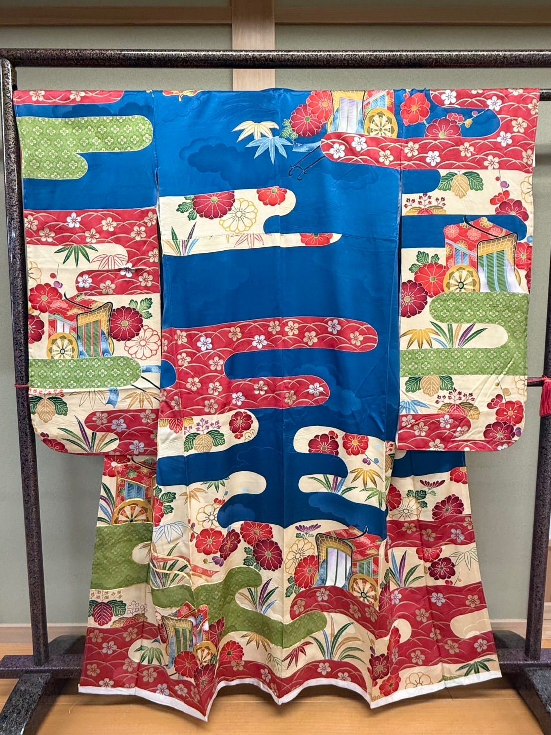 新品未開封☆包装紙2色セット 百花 グリーン ピンク 四六全判 各100枚