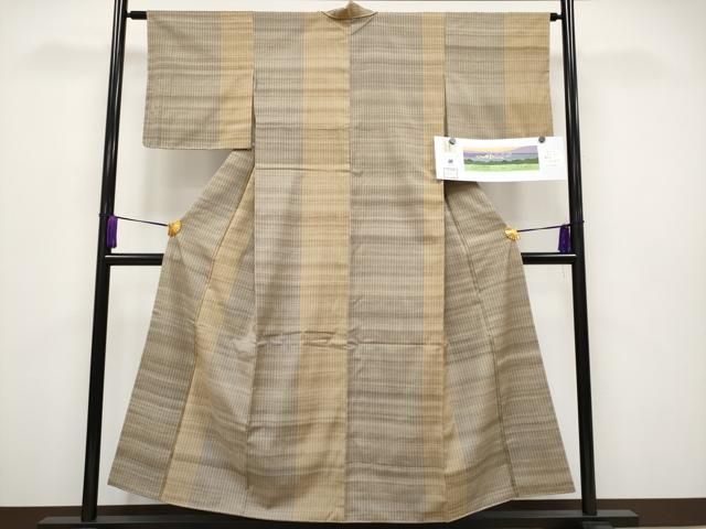 平和屋着物□極上 紬 縞 逸品 未使用 DZAA7946kh5