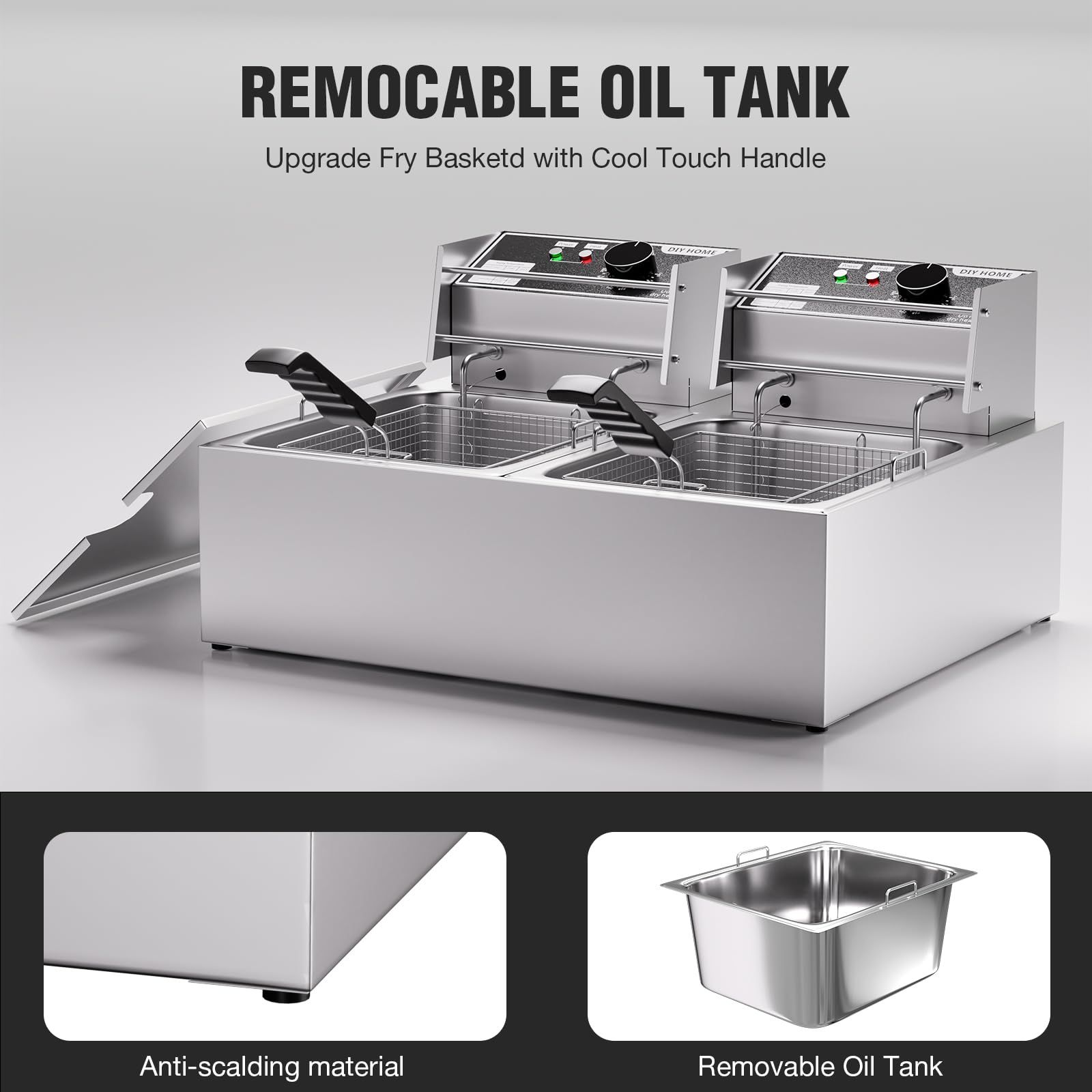 20L業務用電気フライヤー 3400W卓上フライヤー 2×6L取り外し なバスケット付き 温度調節機能付きフライヤー WWW_KANDAIZUMI_COM