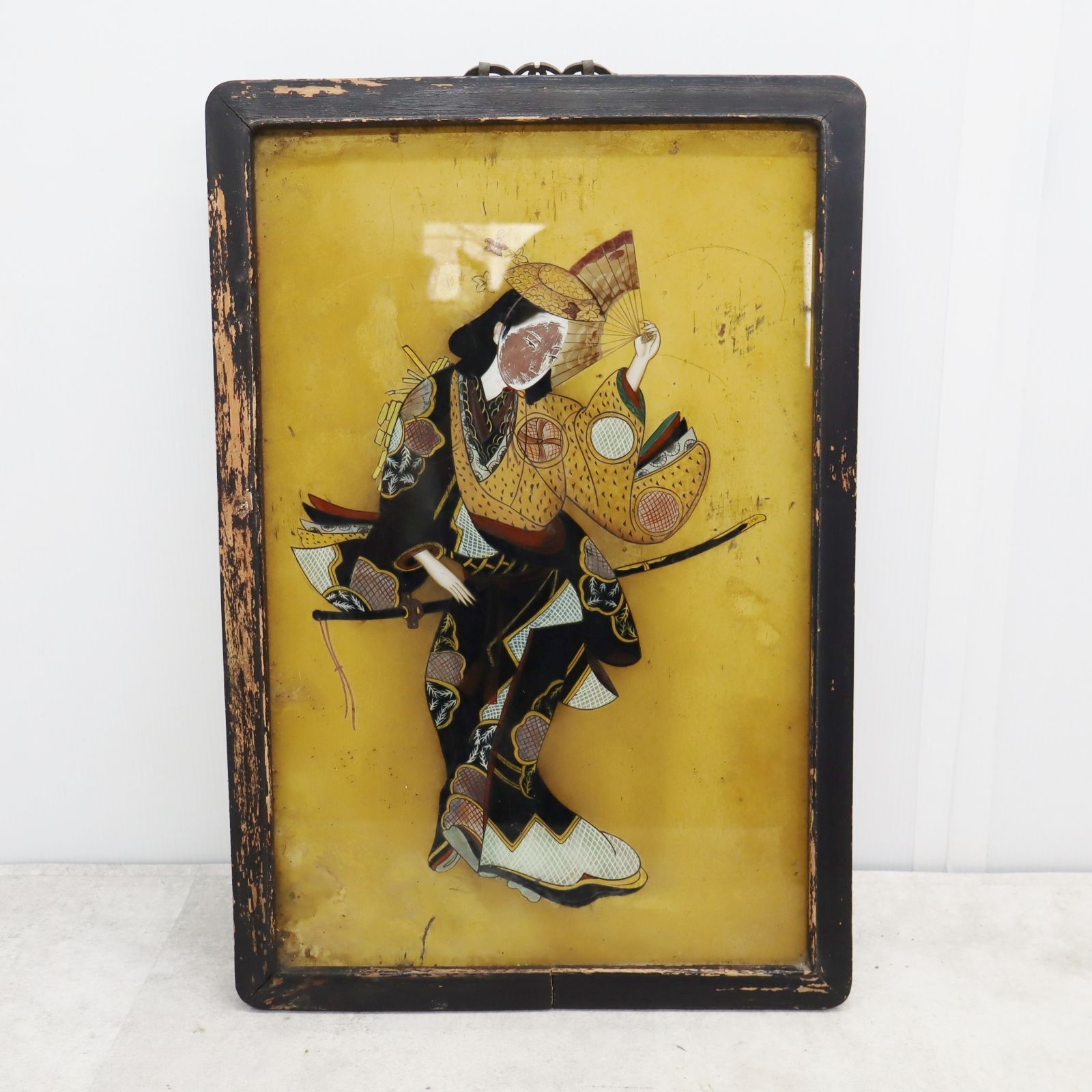 △当時物！ ｜昭和レトロ ガラス絵｜ ｜骨董 古美術 □P3328