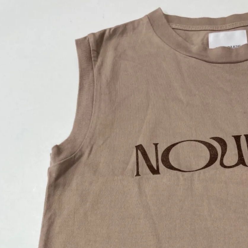 NOUNLESS ナウンレス BOTAMICAL DYE TANK TOP サイズ1 ベージュ 綿