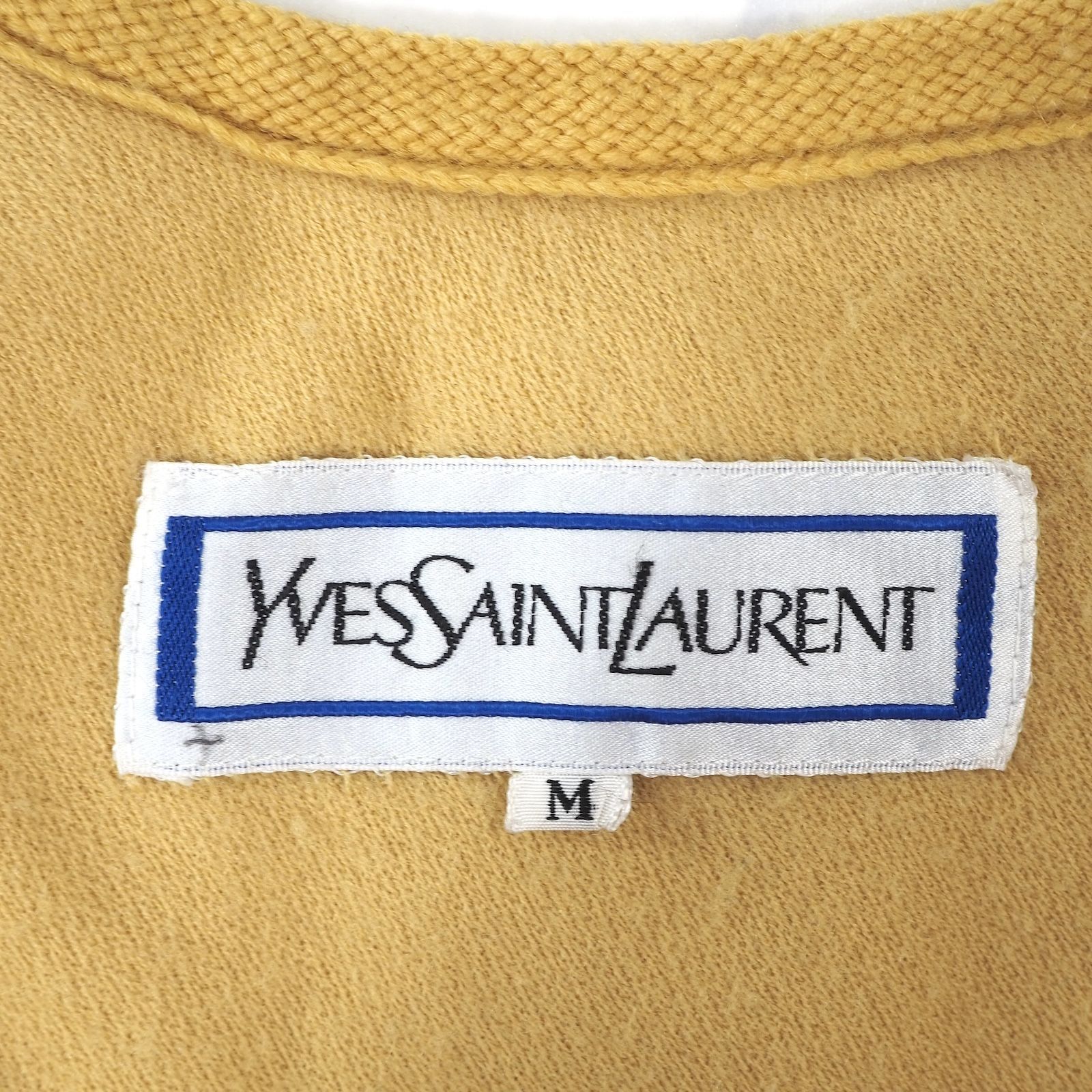イヴ・サンローラン YVES SAINT LAURENT ケープ ポンチョ M マスタード