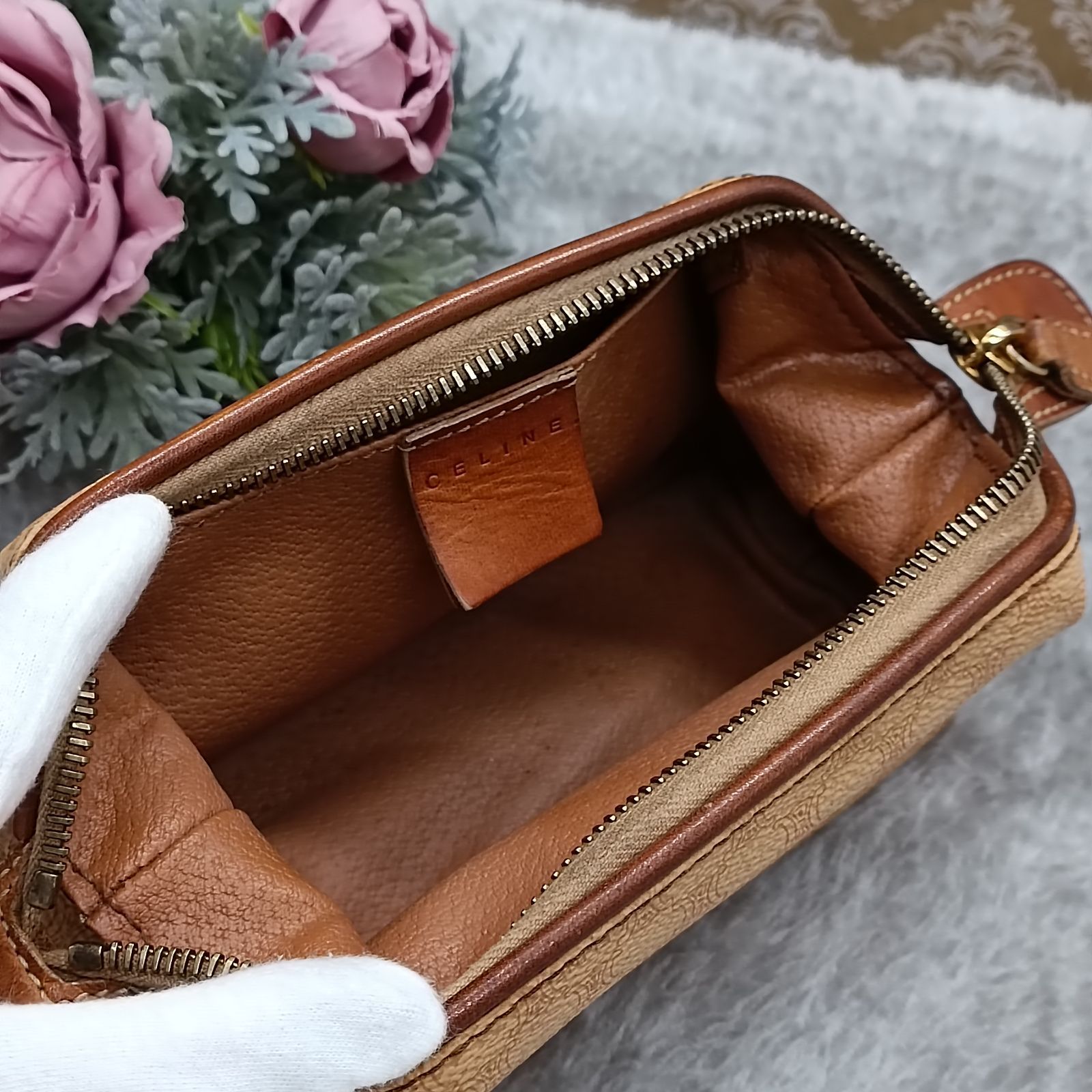 新品未使用　オールドセリーヌ　ポーチ CELINE セリーヌ オールドセリーヌ 化粧ポーチ ポーチ マカダム PVC