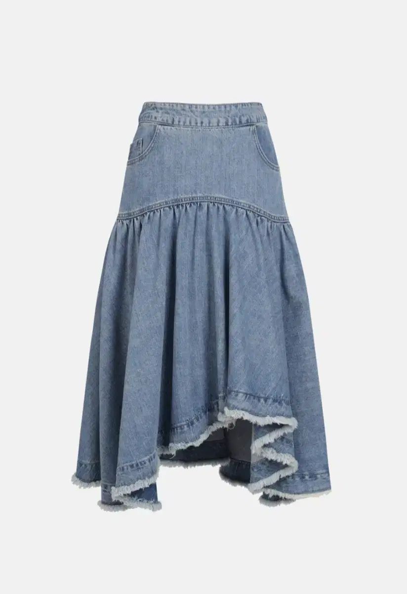 Whim Gazette デニムスカート デニムフロッキースリットスカート