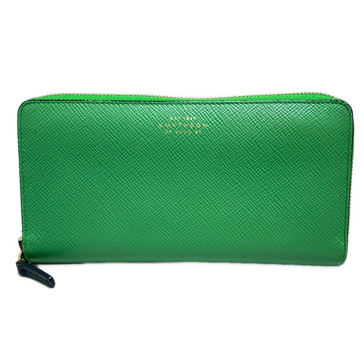 SMYTHSON(スマイソン) 長財布 - グリーン ラウンドファスナー