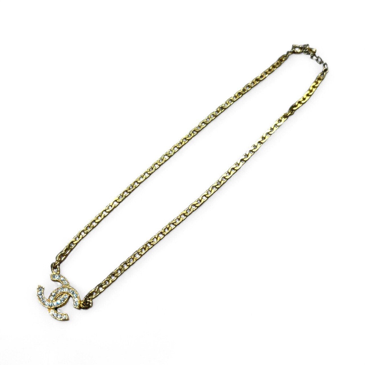 CHANEL ココマーク ネックレス GP ラインストーン ゴールド 3312 CHANEL (シャネル) 3312刻印 70s Vintage ラインストーン ココマーク