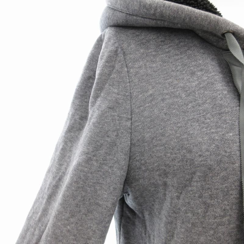 【極美品】TO BE CHICトゥービーシック フード付きロングパーカー グレー トゥービーシック TO BE CHIC ジップアップパーカー フーディー