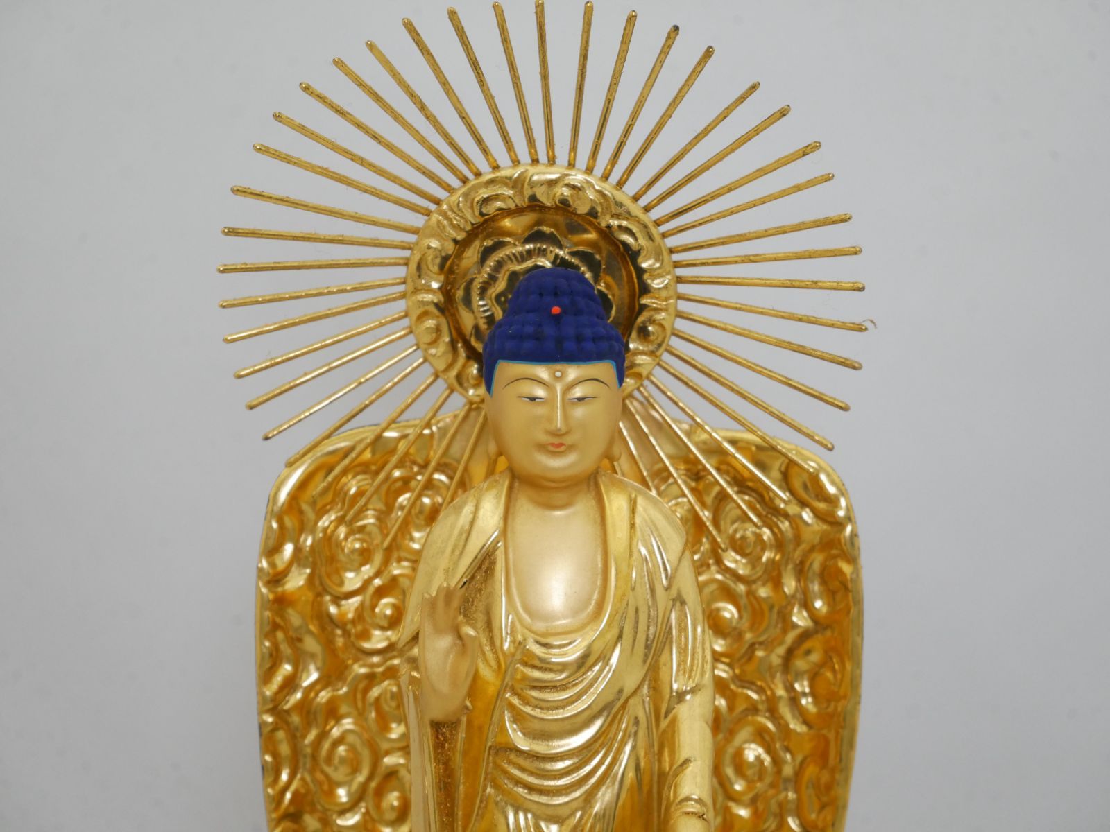 【西本願寺向】阿弥陀如来 仏像 中七 純金肌粉 6号【送料込み】