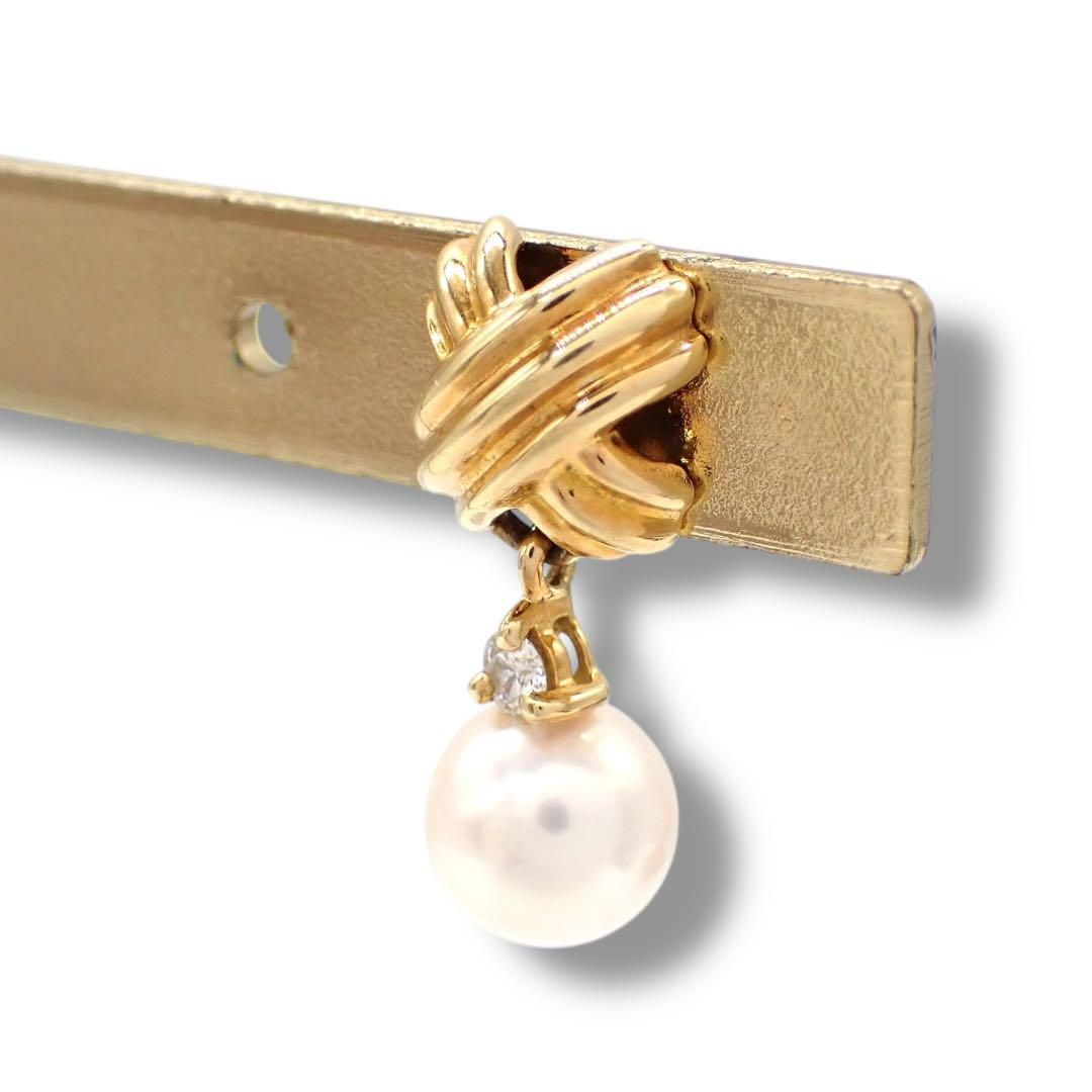 ティファニー シグネチャークロス ピアス パール ダイヤ 750 4162