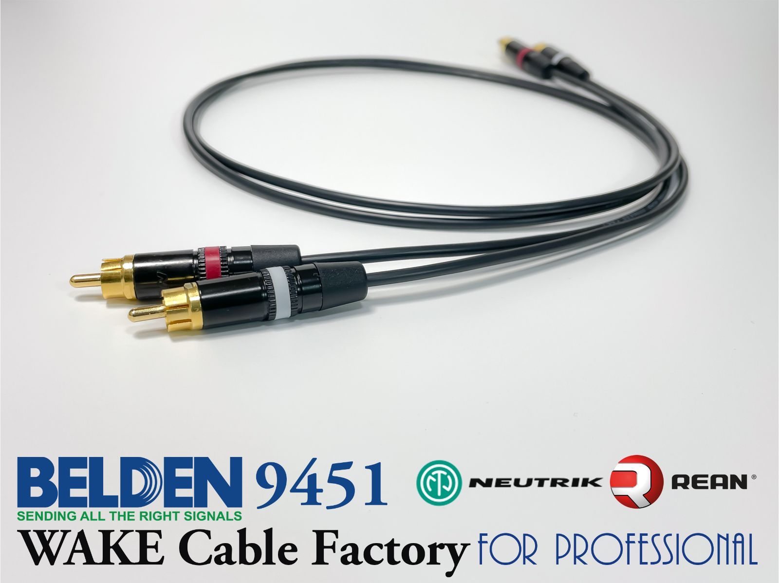 超プレミアムRED！☆BELDEN8412☆RCAケーブル2.5mペア 超プレミアムRED