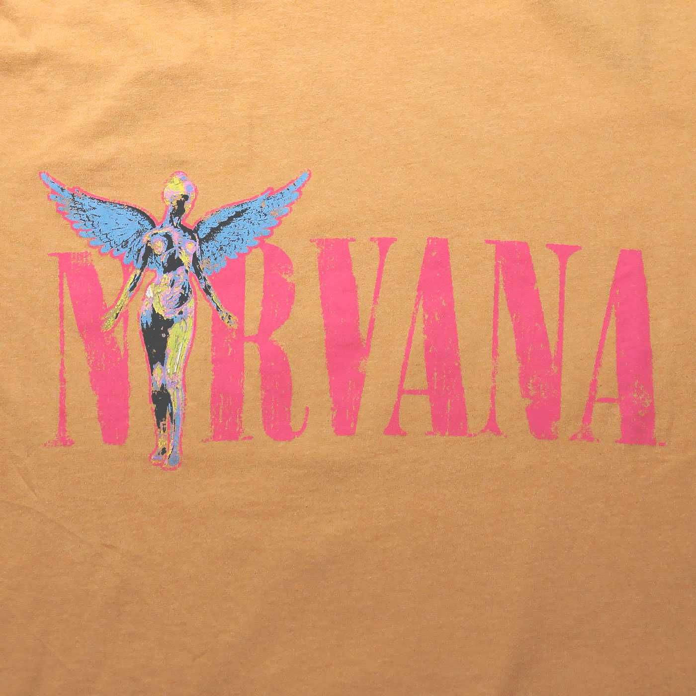 新品 ニルヴァーナ Tシャツ 公式 インユーテロ In Utero Angel(Bp) オレンジ カートコバーン グランジ 90s