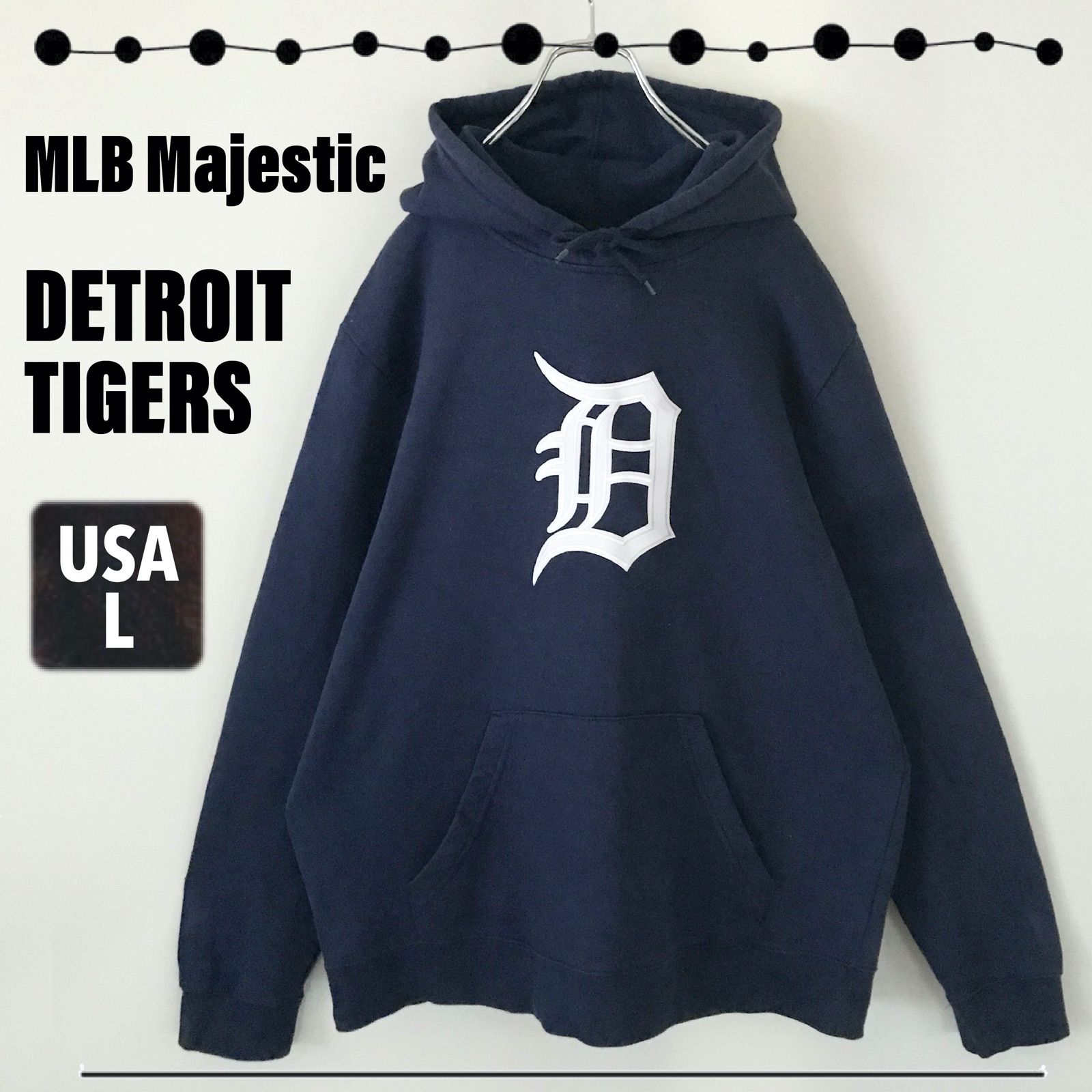 MLB オフィシャル MLB OFFICIAL DETROIT TIGERS TEAM LOGO SWEAT NAVY