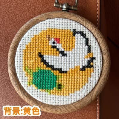 CVTVLIST セットアップ　クロス刺繍 鶴亀ステッチキット。刺繍フレーム付き - メルカリ