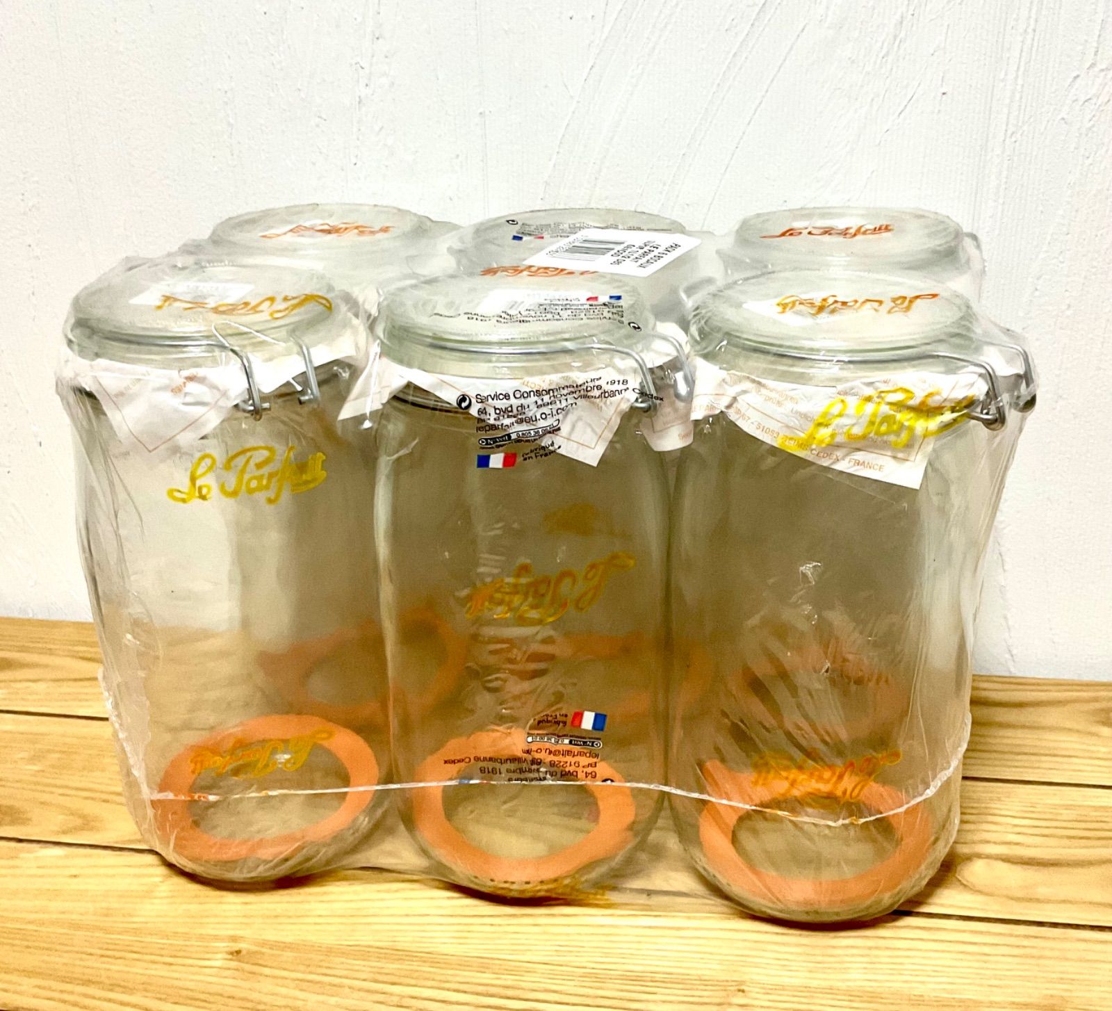 ミルクガラス フランス製 DECOR GIORGI キャニスター ビンテージ容器