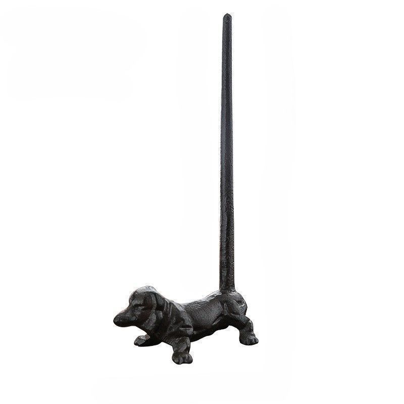 ペーパータオルホルダー キッチンペーパー ホームアクセサリー 犬 ブラック オブジェ 装飾品 おしゃれ キッチン 棚 テーブル 動物 雑貨商品