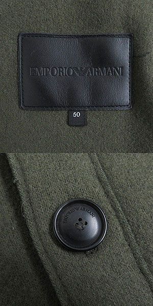 美品□19AW 黒タグ EMPORIO ARMANI/エンポリオアルマーニ ロゴボタン ...