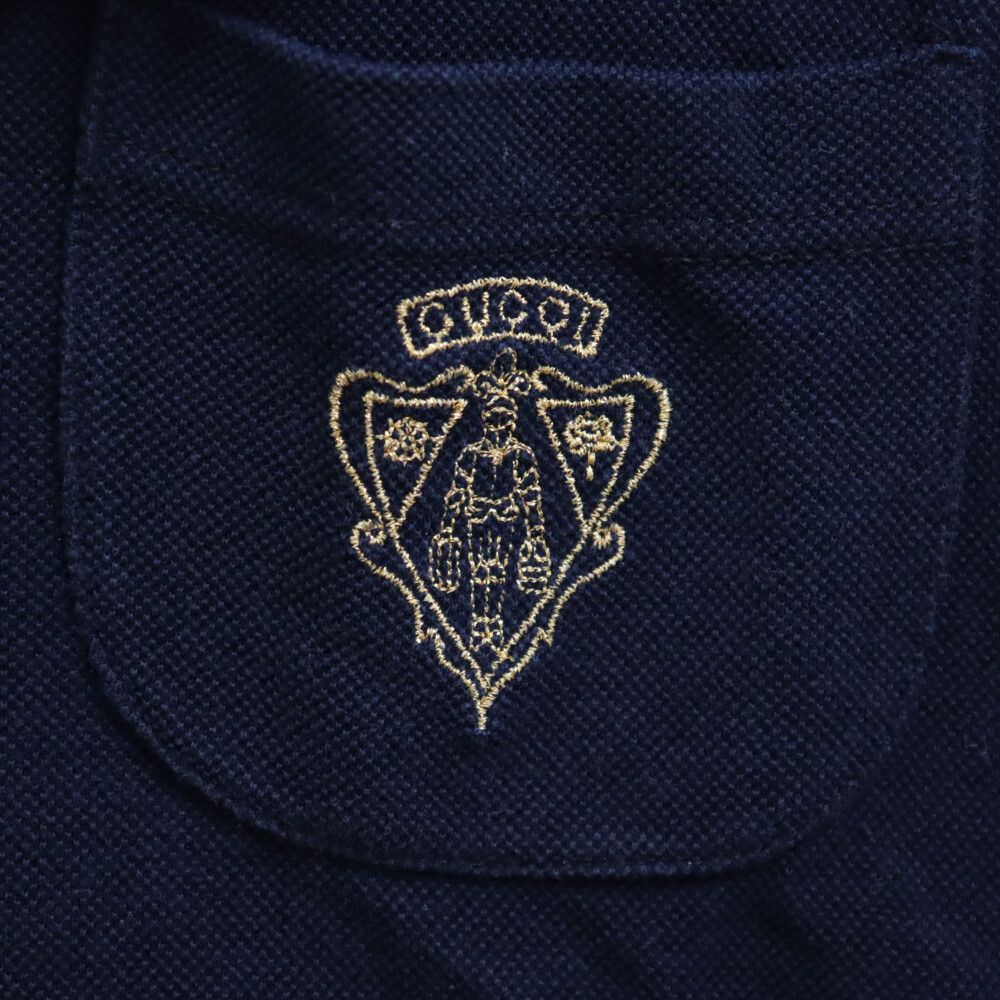 GUCCI (グッチ) シェリーラインエンブレム刺繍半袖ポロシャツ 165927