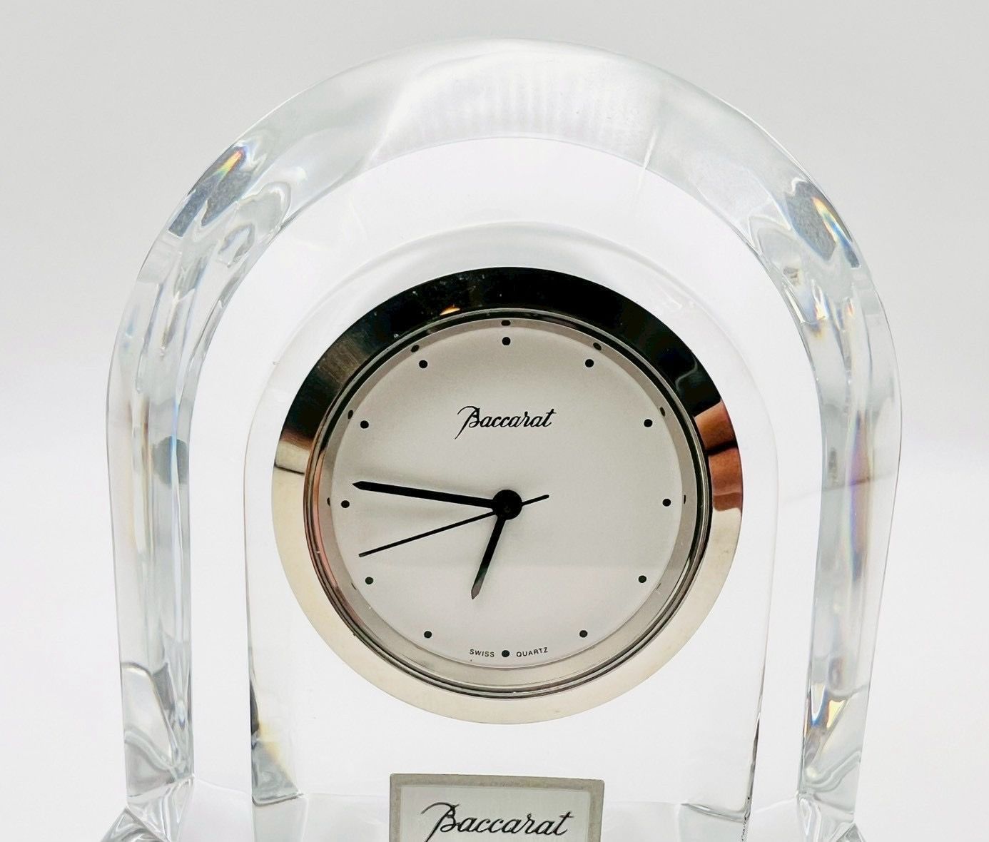 バカラ Baccarat 置時計 クリスタル ラランド クロック は箱付き バカラ Baccarat クリスタル置時計 ラランド クロック クリア 7.5cm