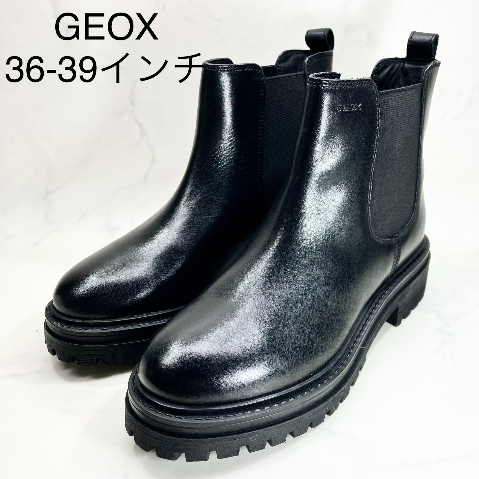 新品 訳あり 】GEOX ジェオックス サイドゴアブーツ ブラック 黒 - メルカリ