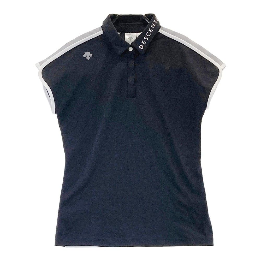 サイズ：M DESCENTE GOLF デサントゴルフ  半袖ポロシャツ  ブラック系 [240101239191]# ゴルフウェア レディース ストスト
