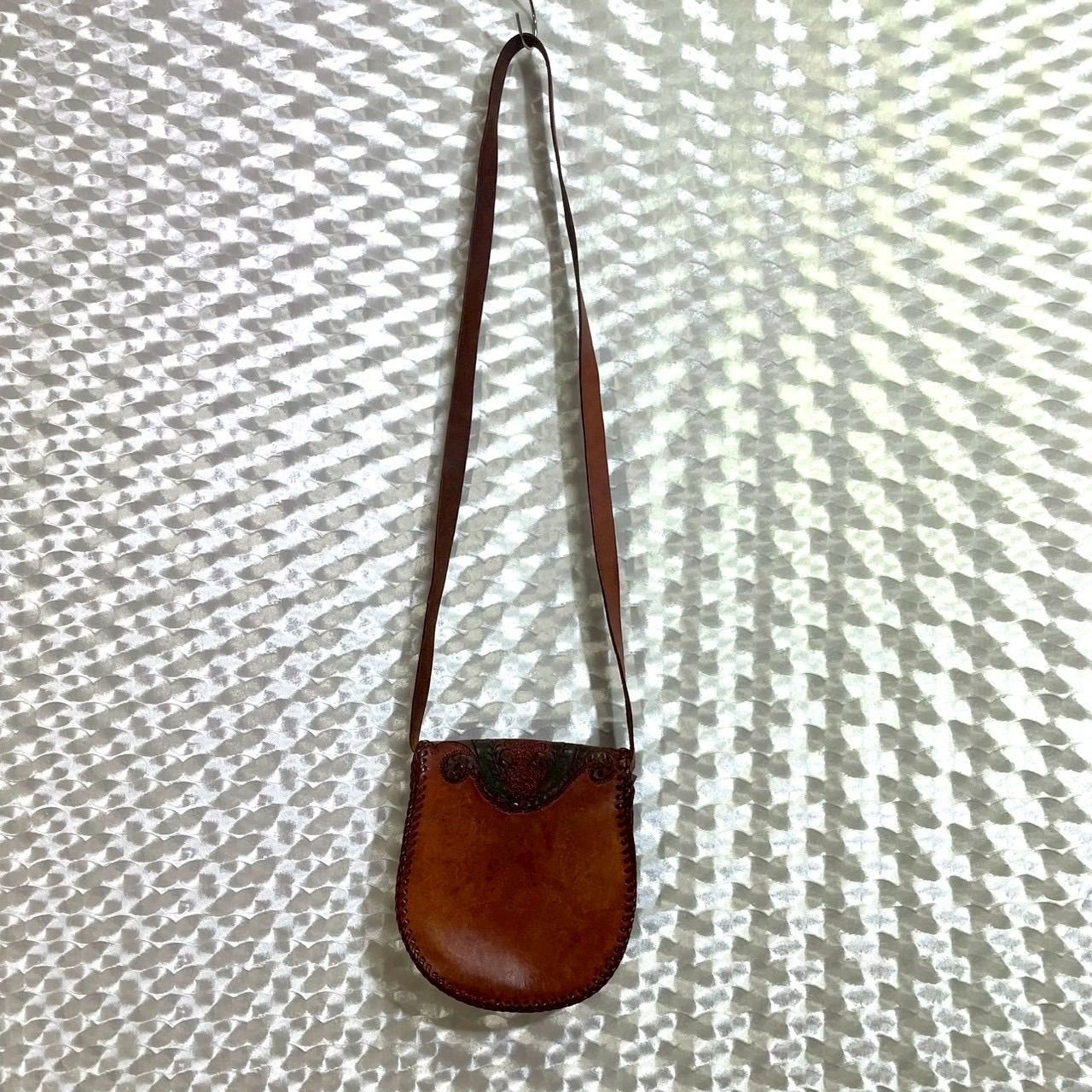 vintage craft leather carving bag ヴィンテージ クラフト