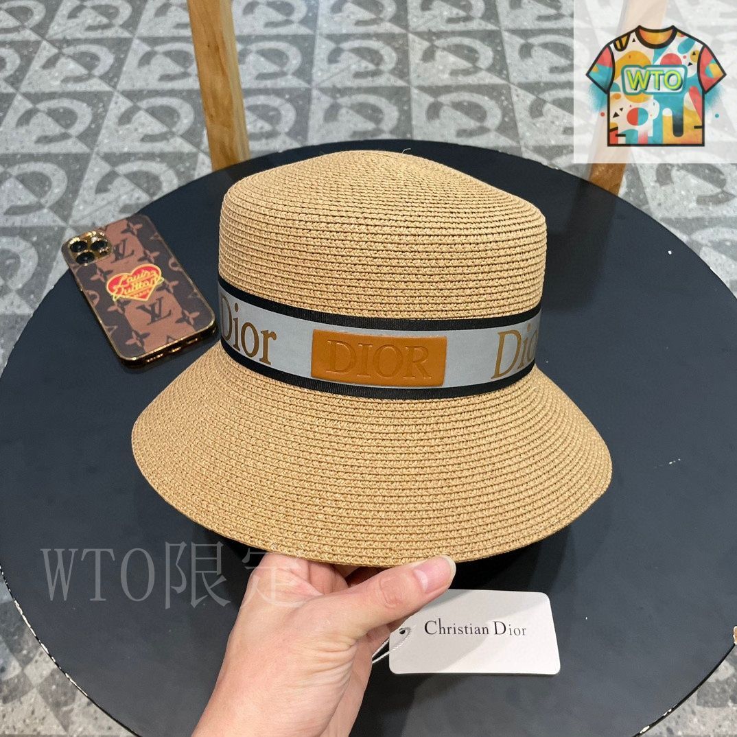 新品未使用　Christian Dior ストローハット Dior（ディオール） ストローハット04-1 - メルカリ