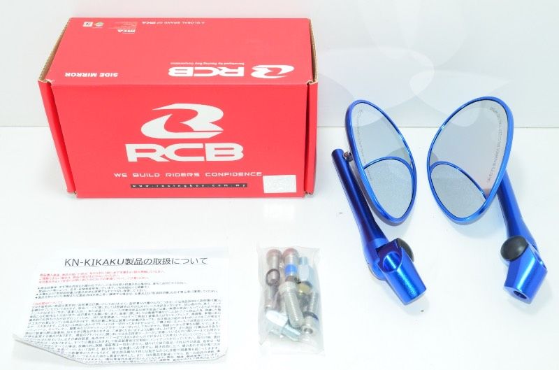 RCB RB ALLOY SIDE MIRROR S5-BL ブルー バイク用 サイドミラー アルミ製 左右セット