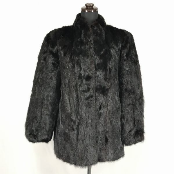 MG Sable FUR/エムジーセーブルファー★本毛皮コート/アウター/ショート丈【レディースF/ダークブラウン】◆XBF872