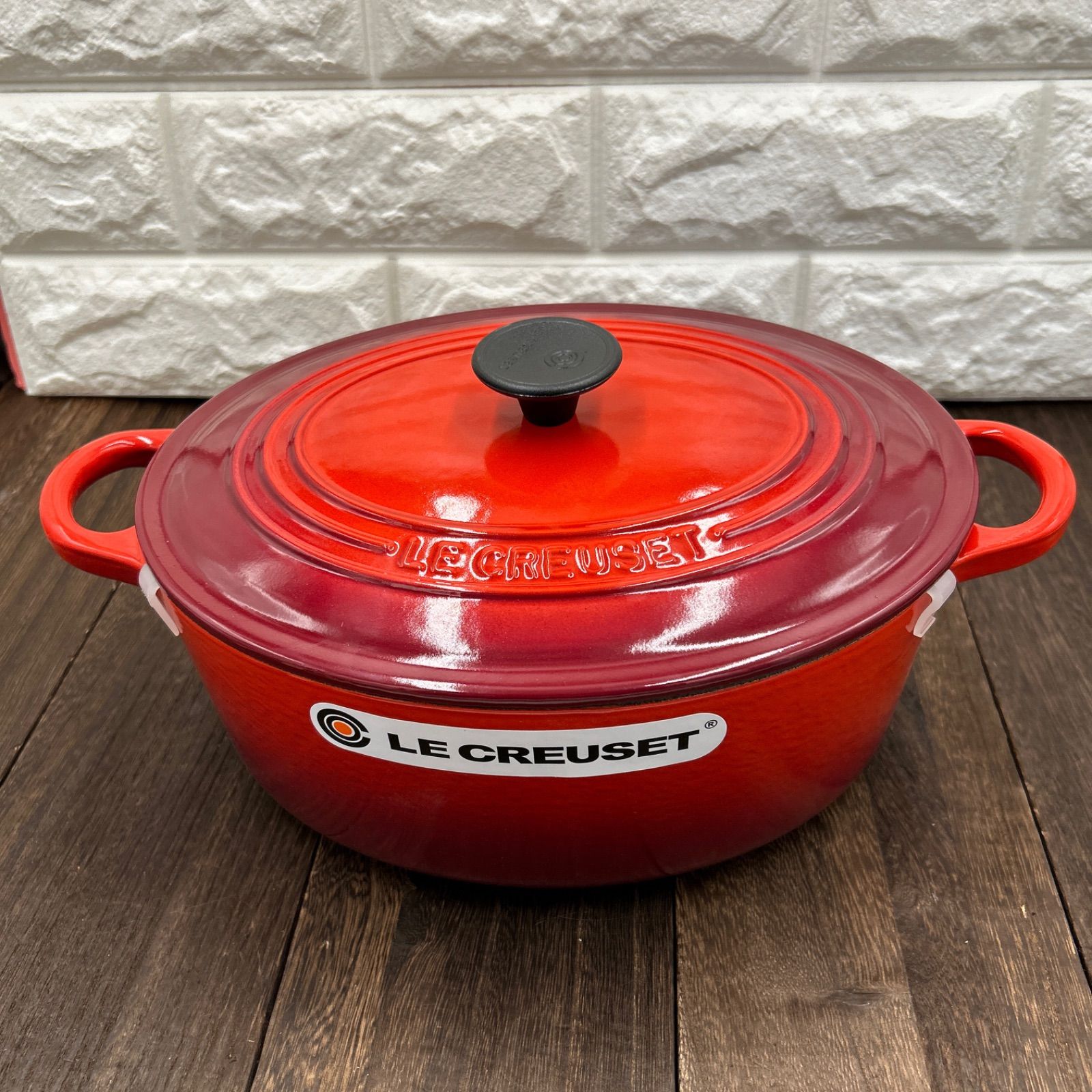 LE CREUSET ルクルーゼ ココット・オーバル 25cm チェリーレッド 