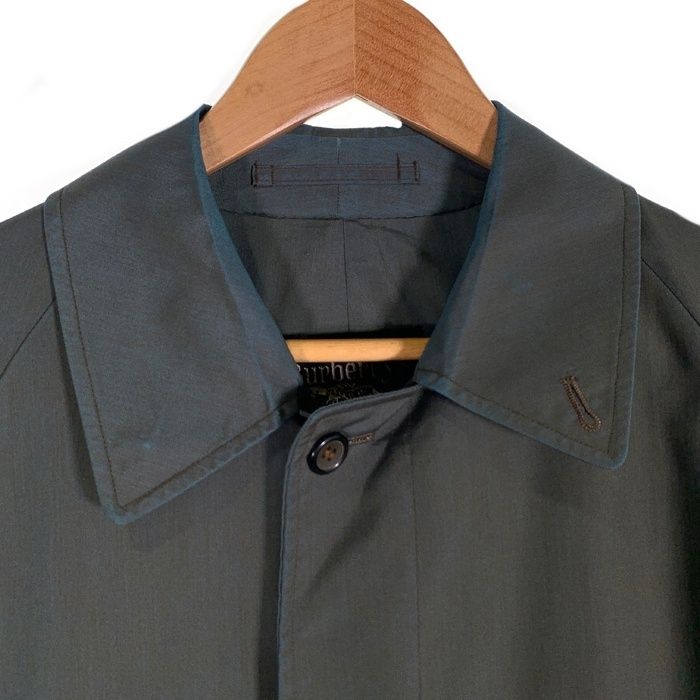 60~70's Burberrys バーバリー ステンカラーコート 比翼 玉虫