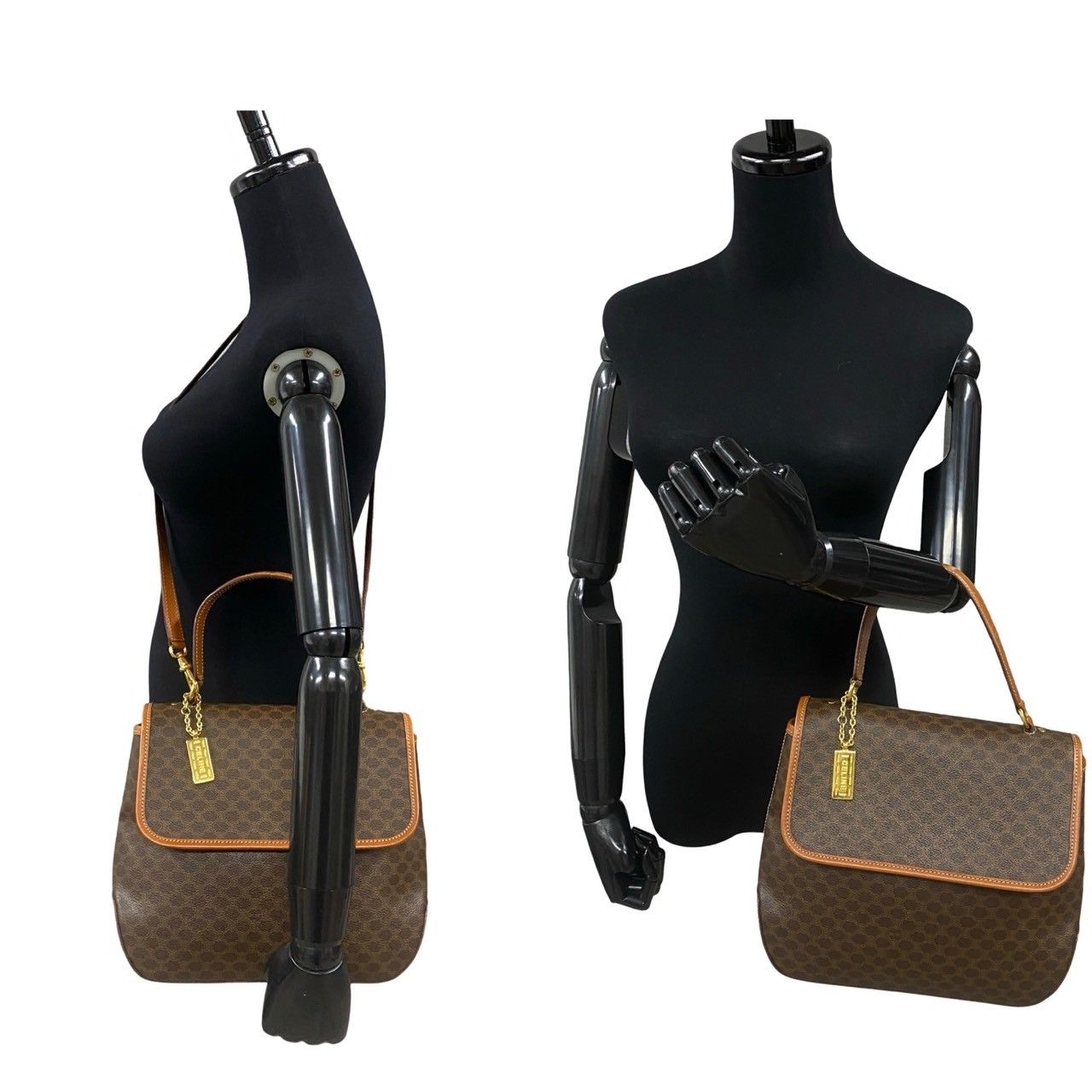 セリーヌ マカダム ブラゾン トリオンフ 2way ショルダーバッグ CELINE 未使用保管品 セリーヌ マカダム ブラゾン トリオンフ 柄
