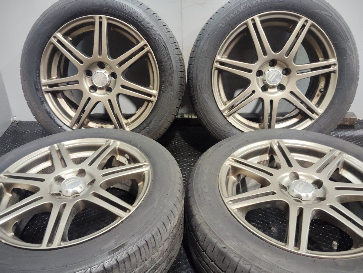 TOYO NANOENERGY 3PLUS 205 55R16 夏タイヤ BEO S03 ベオ 16インチ 7J5HPCD100 49 23年製 バリ溝 ゴールド インプレッサ等 MTR435