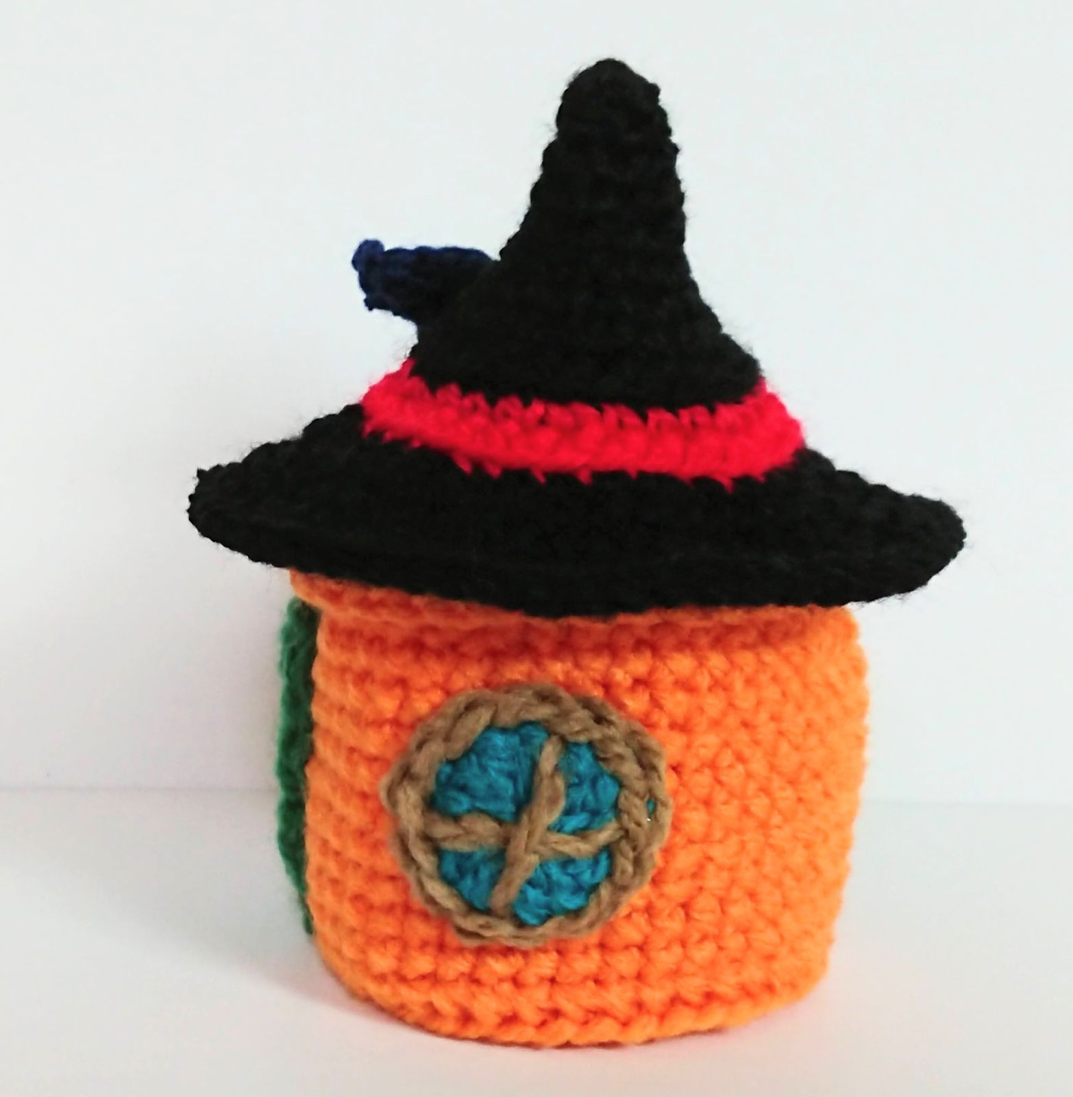 魔女帽子（黒×赤）のハロウィンかぼちゃ