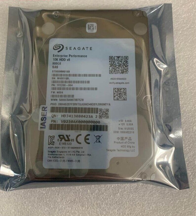 ST900MM0168 SEAGATE 900GB 12Gbs 128MB 10K 2.5 SAS ハードドライブオリジナル