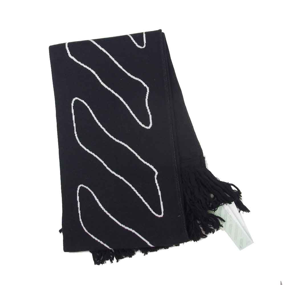 OFF-WHITE オフホワイト マフラー ブラック系【中古】 - メルカリ