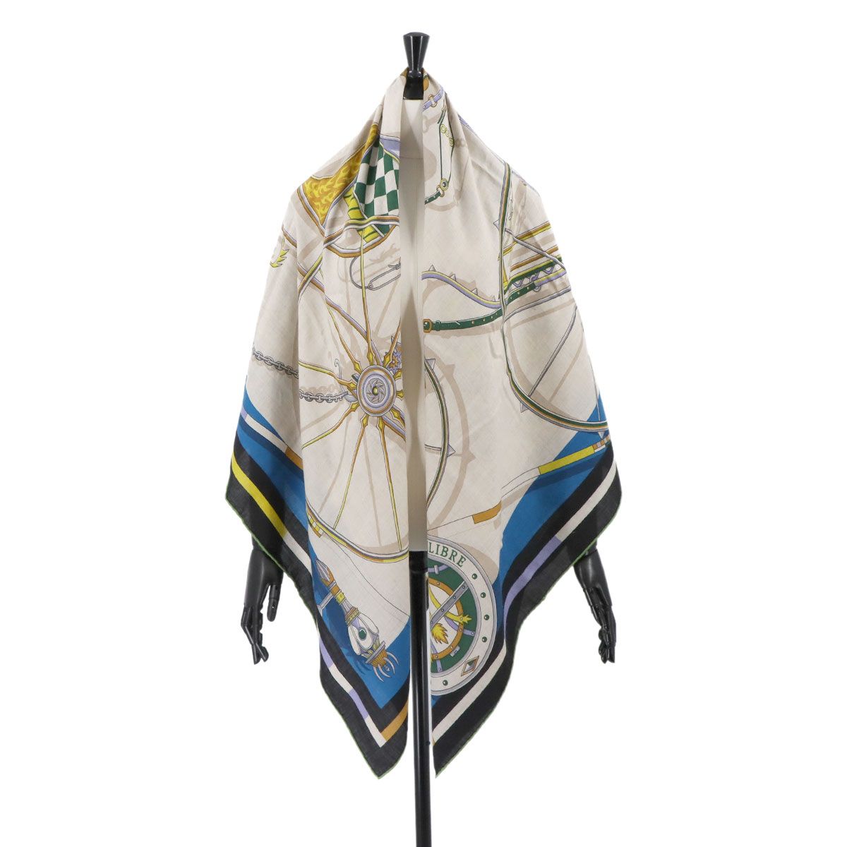 新品同様 エルメス HERMES カレジェアン ショール 大判 スカーフ  