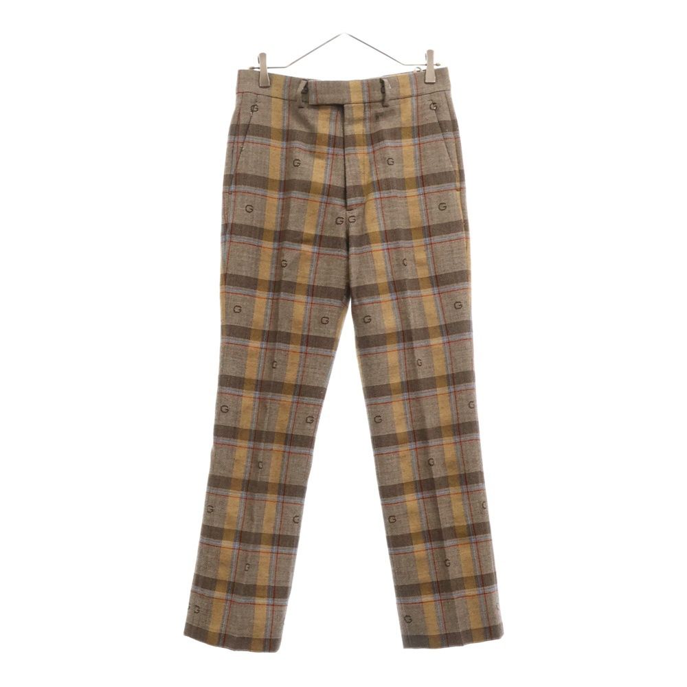GUCCI グッチ GGロゴ 総柄 トラウザーズ スラックスパンツ