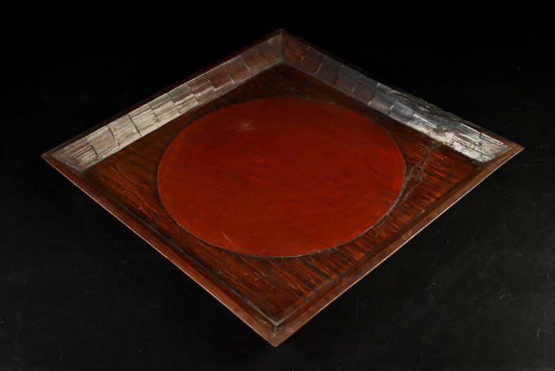 蔵A3468c 民藝 讃岐 後藤塗 日の丸盆 五客 WWW_IBETON_RU