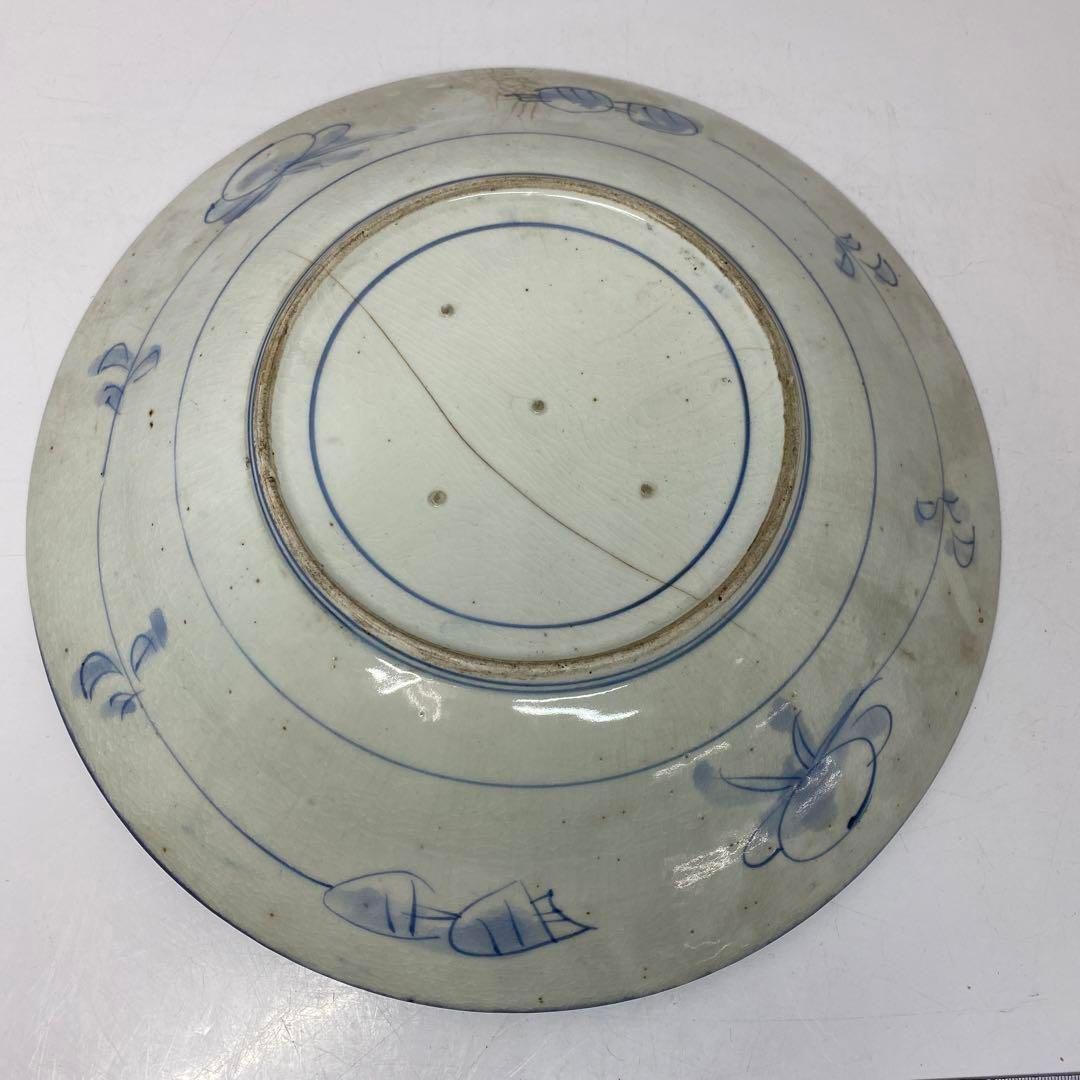 江戸中期　元禄染付　藍九谷手　大皿　タルチ　東さ5-0425☆ 江戸中期 元禄染付 藍九谷手 大皿 タルチ 東さ5-0425☆ - メルカリ