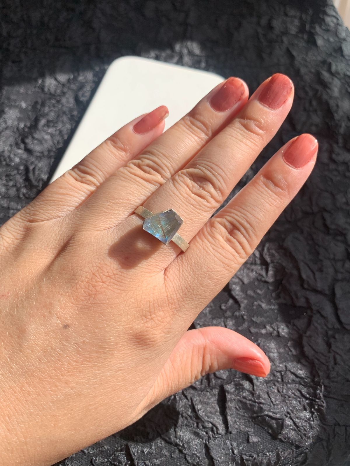 パウアシェル×ルチルクォーツ ダブレット ストーン リング シルバー 58 パウアシェル×ルチルクォーツ ダブレット ストーン リング シルバー 58