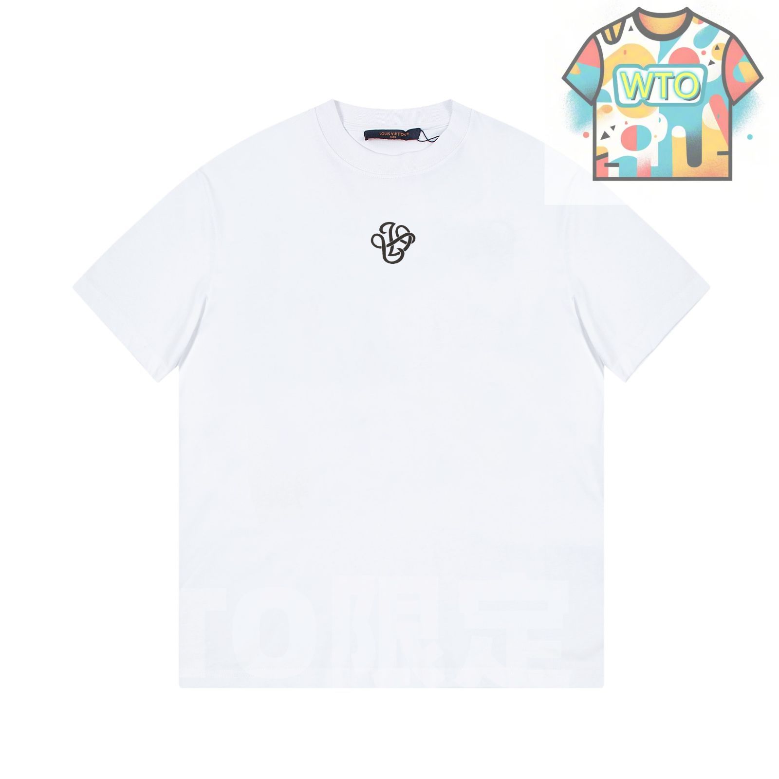 FACT CHAIN Tシャツ　L 新品未使用 本日限定特価】Louis Vuitton スター＆テキストプリントTシャツ