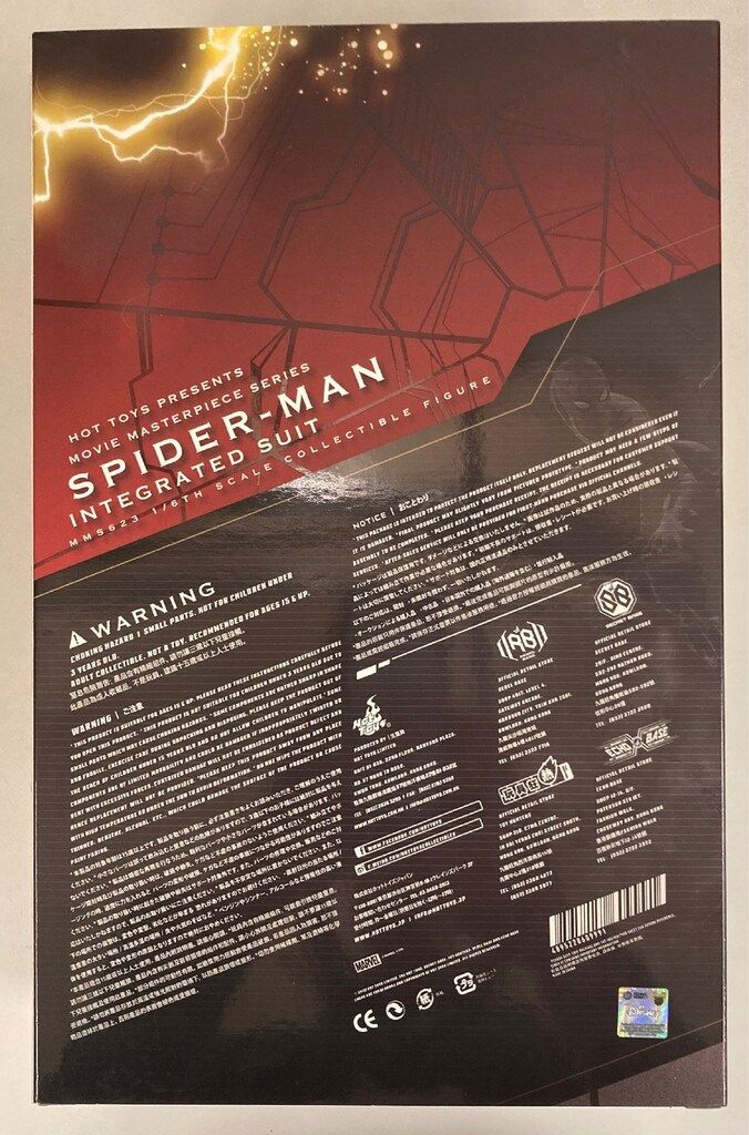HOTTOYS MOVIE MASTERPIECE SPIDER MAN INTEGRATED SUIT MMS623