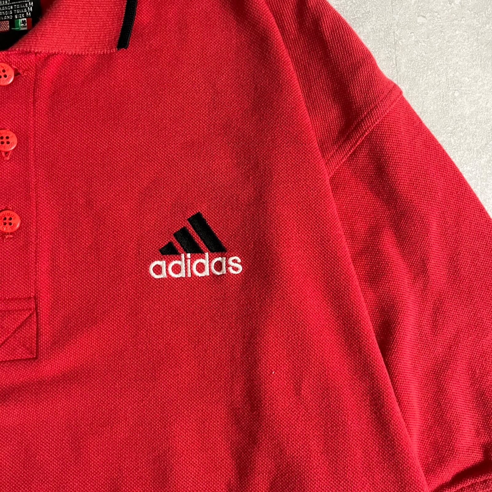 メカニカル 90's 万国旗タグ adidas アディダス ロゴ ポロシャツ